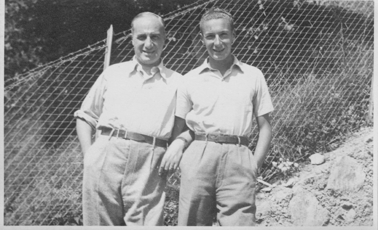 Giacomo Russi (a sinistra) con il figlio Sergio.