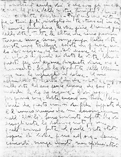 L’immagine riproduce la fotocopia della seconda facciata dell’ultima lettera scritta da Alberto Grasso Caprioli prima della fucilazione.