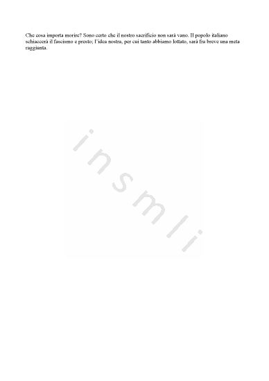 L’immagine riproduce il testo dell’ultima lettera scritta da Angelo Zanti.