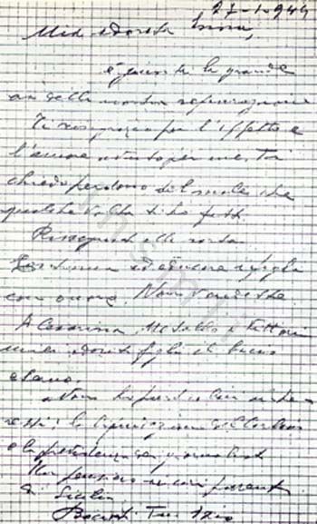 L’immagine riproduce l’originale scritto su una carta quadrettata