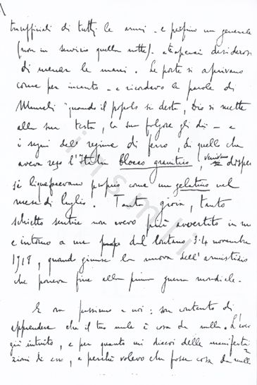 L’immagine riproduce la fotocopia della terza facciata della lettera scritta da Gioacchino Gesmundo all’ex-alunno Paolo Aringoli. 