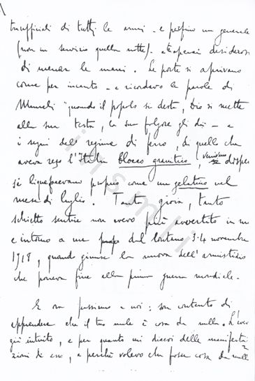 L’immagine riproduce la fotocopia della terza facciata della lettera scritta da Gioacchino Gesmundo all’ex-alunno Paolo Aringoli.