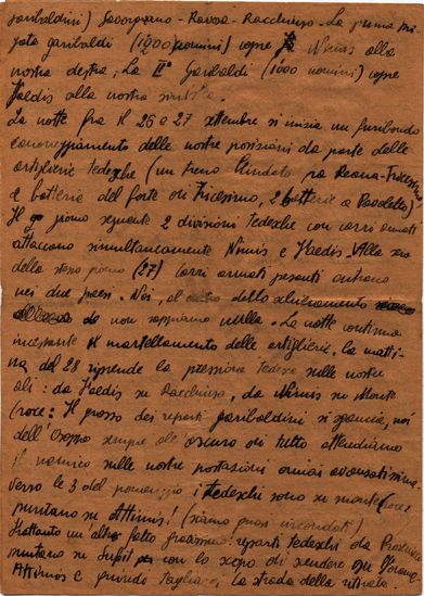 L’immagine riproduce la quarta pagina del testamento spirituale di Guido Pasolini.
