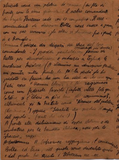 L’immagine riproduce la sesta pagina del testamento spirituale di Guido Pasolini.
