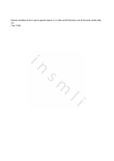 L’immagine riproduce il testo di una delle ultime lettere scritte da Velio Bini ai genitori.
